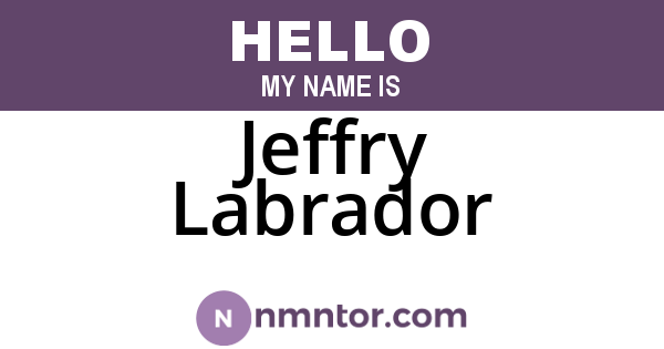 Jeffry Labrador