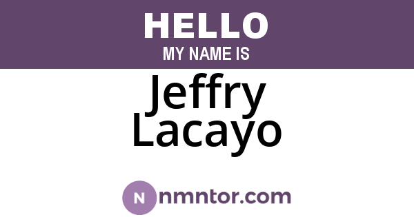 Jeffry Lacayo