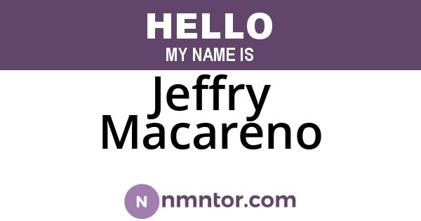 Jeffry Macareno