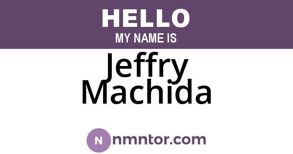 Jeffry Machida