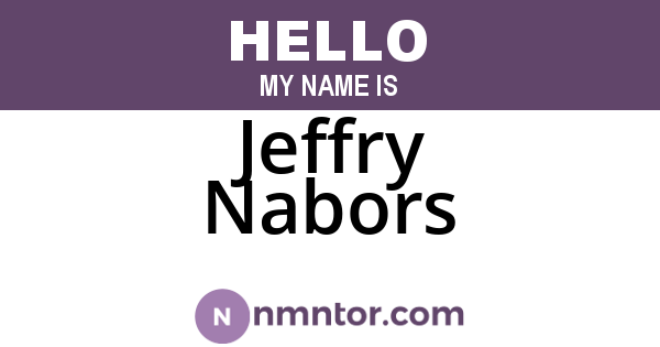 Jeffry Nabors