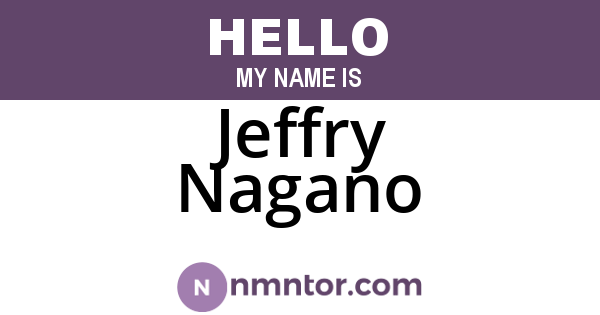 Jeffry Nagano
