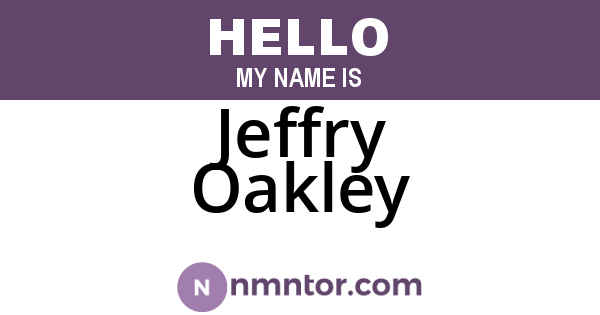 Jeffry Oakley