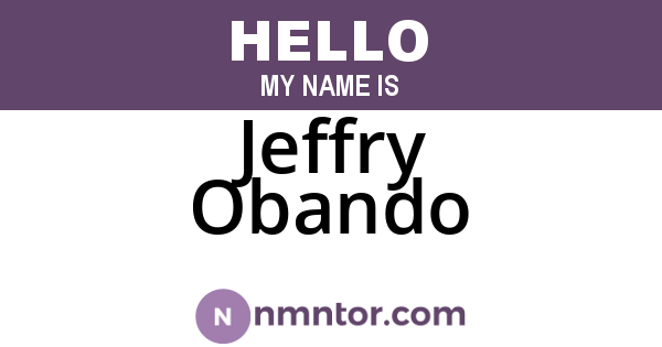 Jeffry Obando