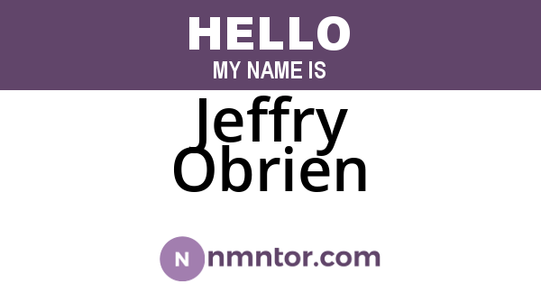 Jeffry Obrien