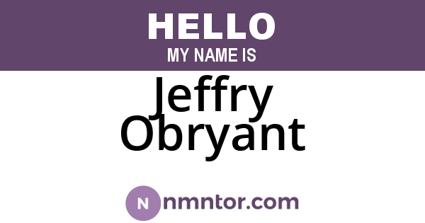 Jeffry Obryant