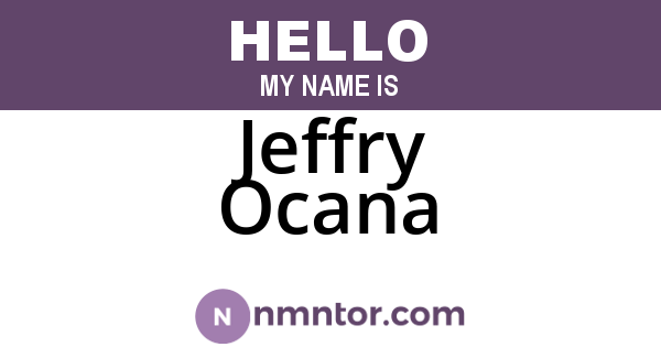 Jeffry Ocana