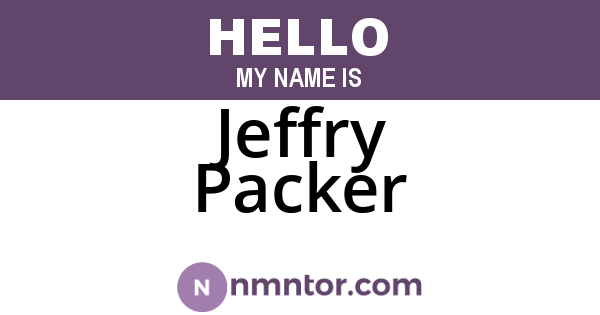 Jeffry Packer