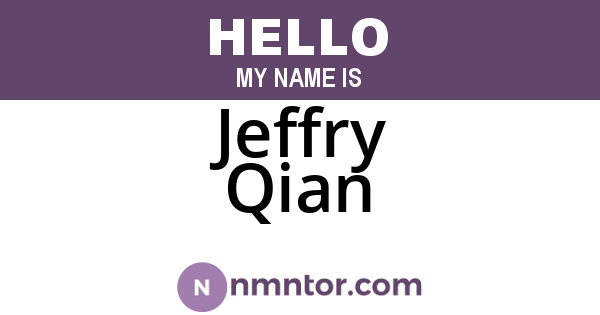 Jeffry Qian