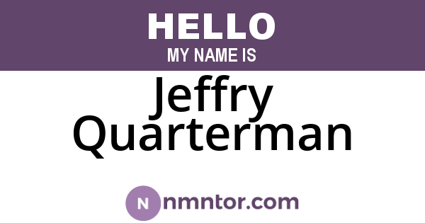Jeffry Quarterman