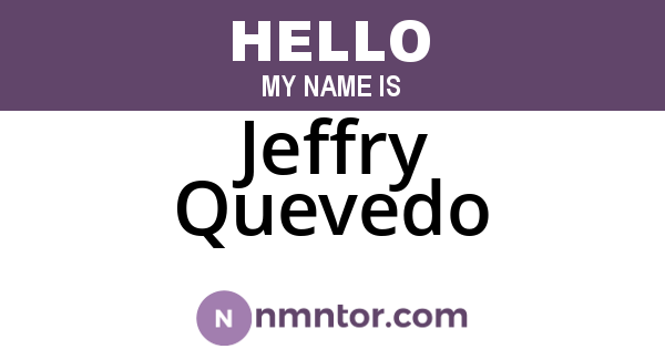 Jeffry Quevedo