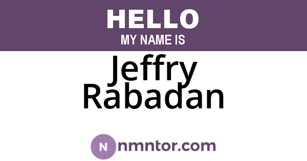 Jeffry Rabadan