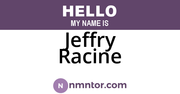 Jeffry Racine