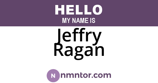 Jeffry Ragan