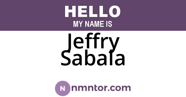 Jeffry Sabala