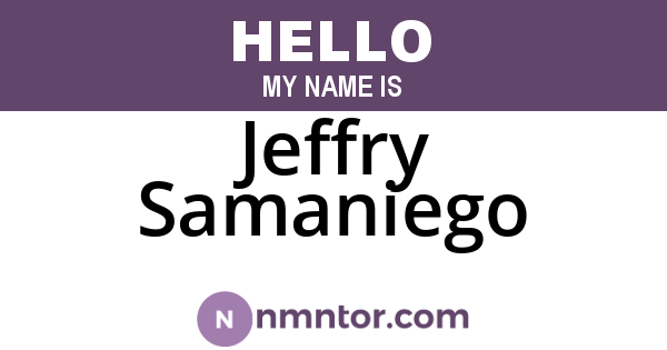 Jeffry Samaniego