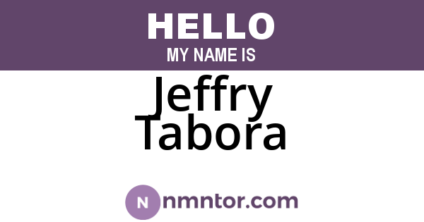 Jeffry Tabora
