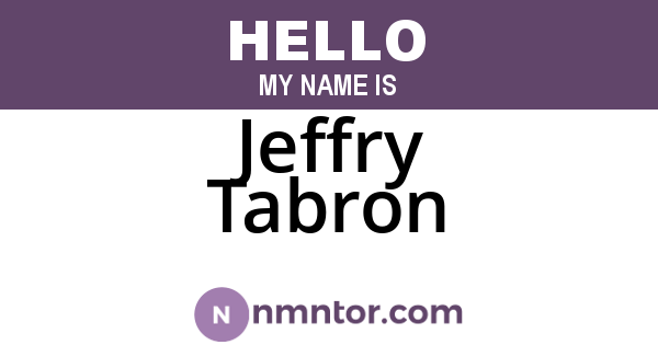Jeffry Tabron