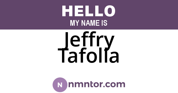 Jeffry Tafolla