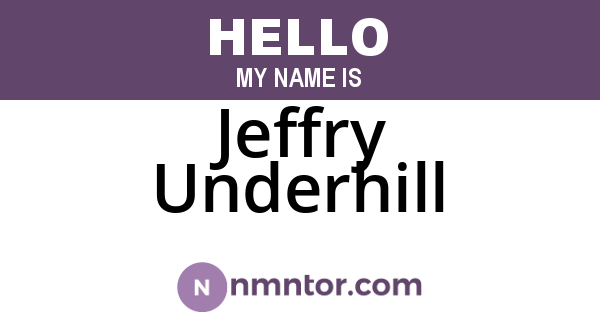 Jeffry Underhill