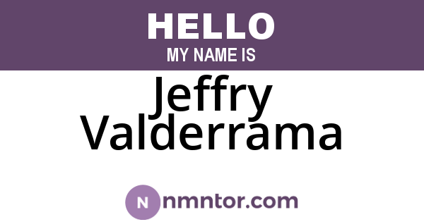 Jeffry Valderrama