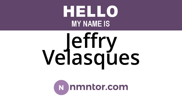 Jeffry Velasques