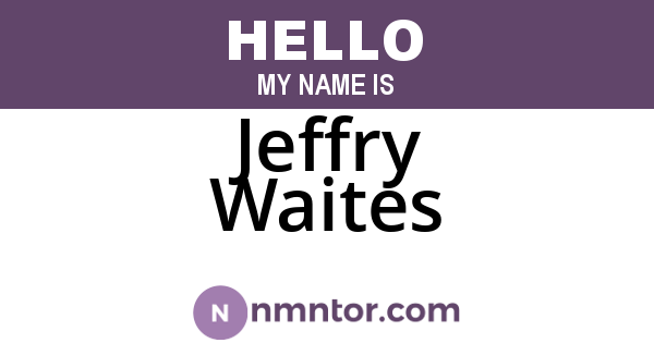 Jeffry Waites