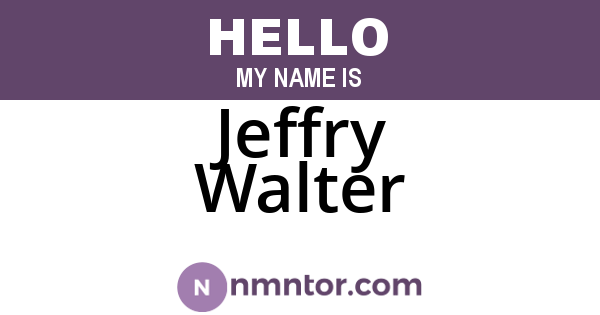 Jeffry Walter