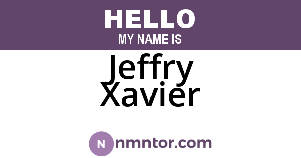 Jeffry Xavier