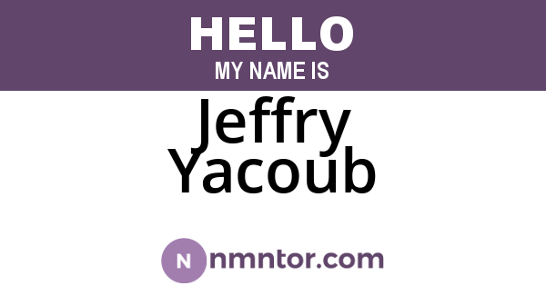 Jeffry Yacoub