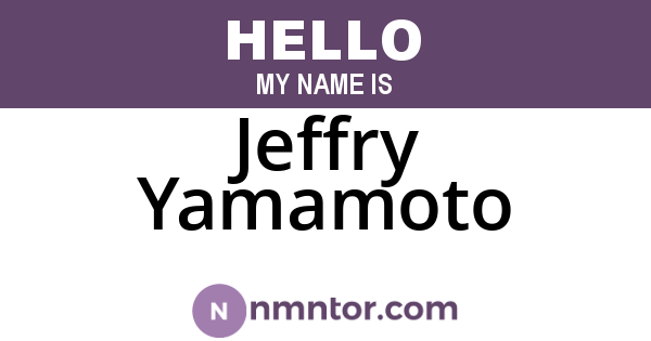 Jeffry Yamamoto