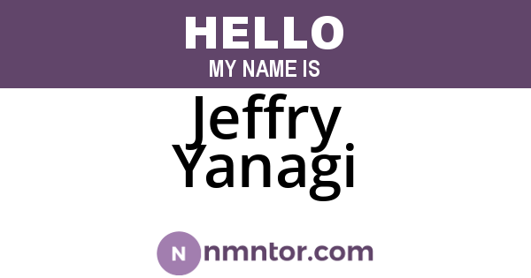 Jeffry Yanagi