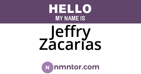 Jeffry Zacarias