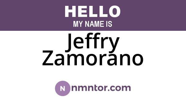 Jeffry Zamorano