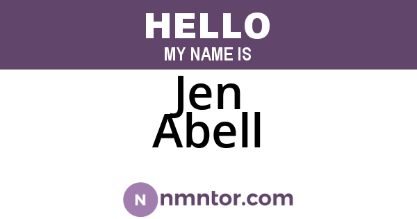 Jen Abell