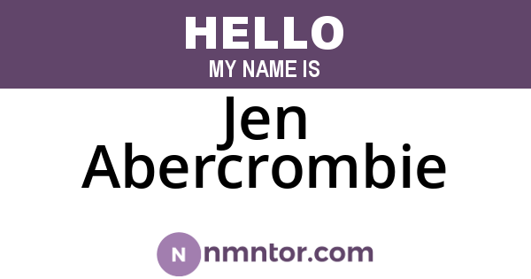 Jen Abercrombie