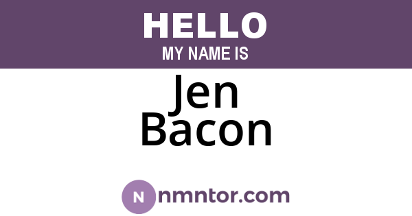 Jen Bacon