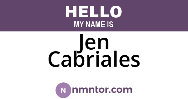 Jen Cabriales