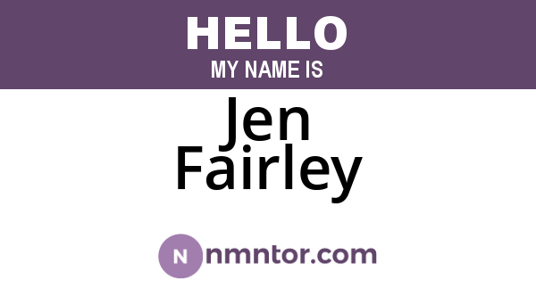 Jen Fairley