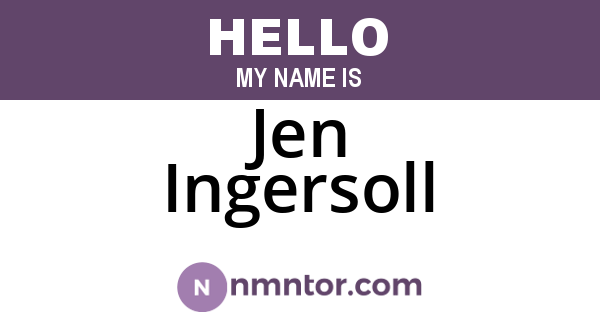Jen Ingersoll