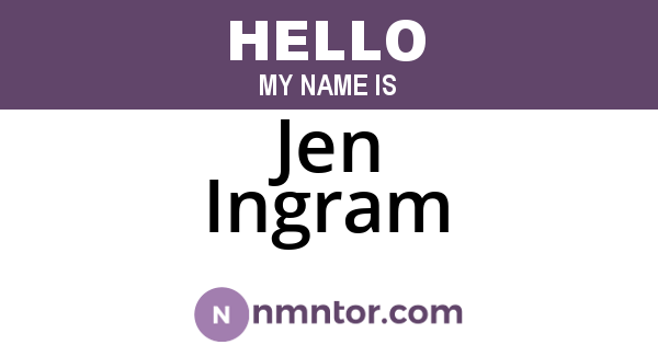Jen Ingram