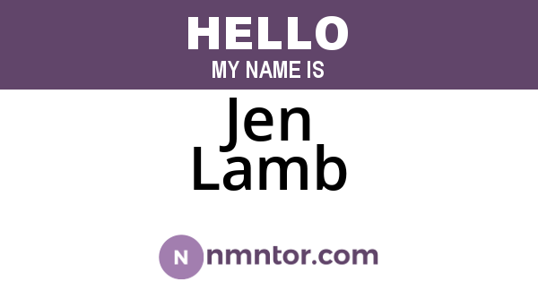 Jen Lamb