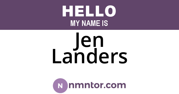 Jen Landers