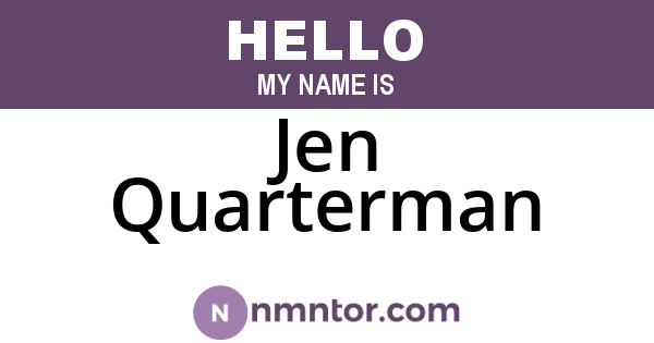 Jen Quarterman