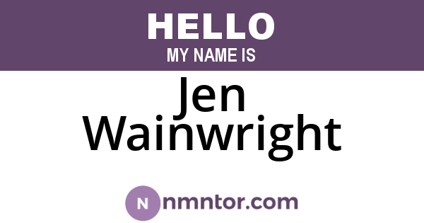 Jen Wainwright