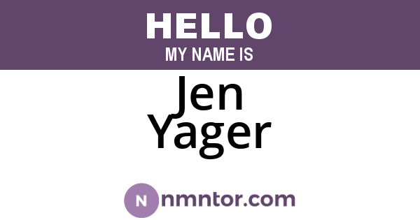 Jen Yager