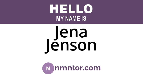 Jena Jenson