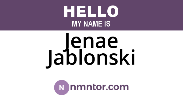 Jenae Jablonski