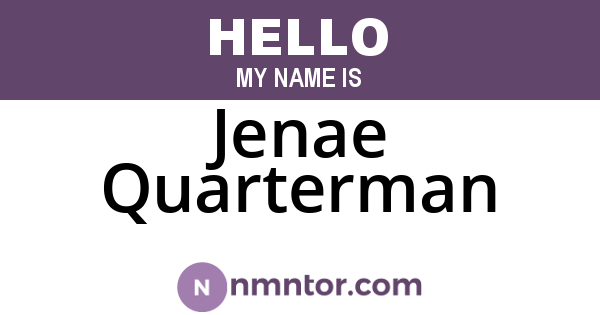 Jenae Quarterman