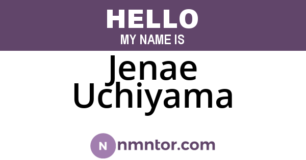 Jenae Uchiyama